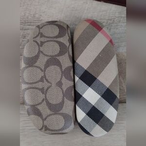 Coach & Burberry Eyeglass Sunglass Cases Lot of 2